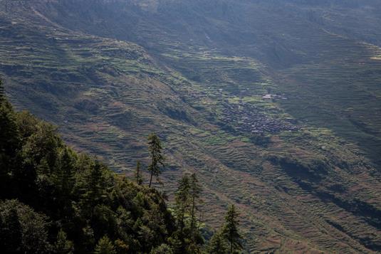Vue sur le village traditionnel de Gatlang Vue sur le village traditionnel de Gatlang